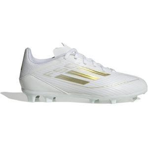 adidas F50 League Gras Voetbalschoenen (FG) Kids Wit Goud