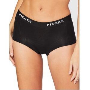 Pieces  4-Pack Dames shorts - Solid  - Zwart