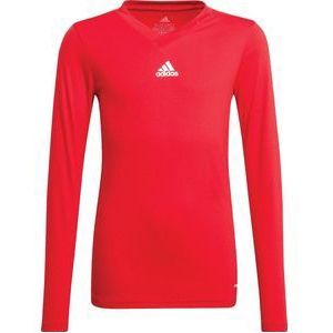 adidas Team Base Longsleeve Junior  Sportshirt - Maat 116  - Unisex - Rood/Wit