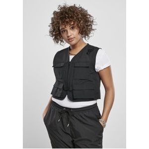 Urban Classics - Ladies Short Tactical Vest black Gilet - L - Zwart