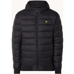 Lyle & Scott Gewatteerde jas met capuchon en logo