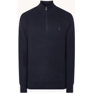 Ralph Lauren Fijngebreide pullover met halve rits en logoborduring