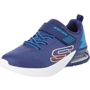 Skechers Jongens Trainers, Navy Textiel/Synthetisch/Blauw & Oranje Trim, 12 UK, Marine Textiel Synthetische Blauw Oranje Trim, 30 EU