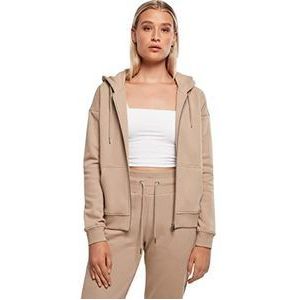 Urban Classics Dames Dames Dames Organic Terry Zip Hoody Trui, Soft ttaupe, 5XL