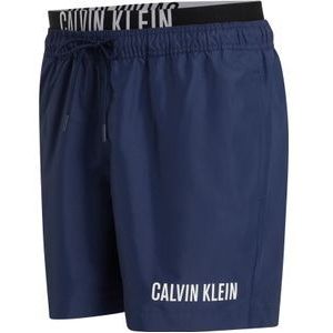 Calvin Klein Medium Drawstring double waistband swimshort, heren zwembroek, navy blauw -  Maat: XXL