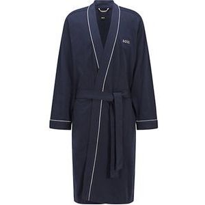 BOSS Kimono, heren ochtendjas (dun), donkerblauw -  Maat: S