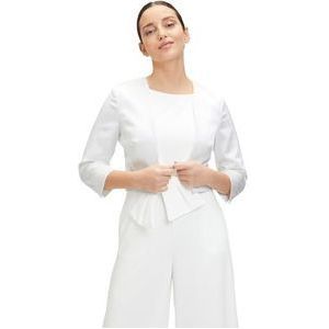 Vera Mont Bolero-jas voor dames, met plooien, wit, 46