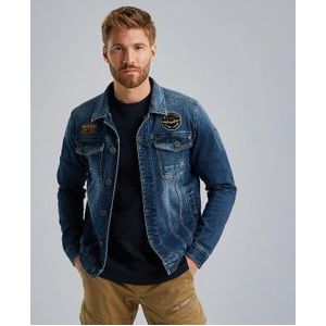 PME Legend Denim jacket met comfort stretch