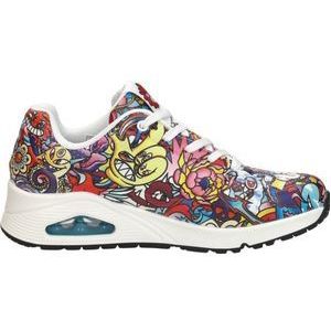 Skechers Uno-Color Doodle Sneakers Laag - overige kleuren - Maat 36