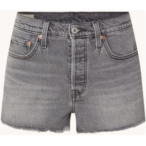 Levi's 501 High waist straight fit korte broek van denim met gekleurde wassing