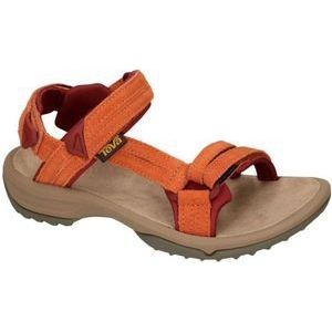 Teva W Terra Fi Lite Suede Dames Sandalen - Rood/Oranje - Maat 37