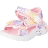 Skechers Meisjes sandalen, lichtroze textiel/Multi Trim, 2 UK, Lichtroze textiel Multi Trim, 35 EU