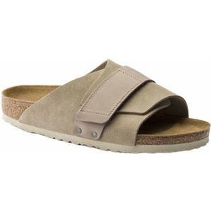 Birkenstock - Sandalen en slippers - Kyoto Nubuck / Suede Leather Taupe voor Heren - Maat 40 - Beige