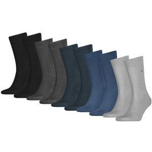 Tommy Hilfiger sokken basic 10-pack blauw, grijs & zwart heren