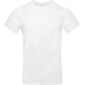 T-shirt Heren XL B&C Ronde hals Korte mouw White 100% Katoen