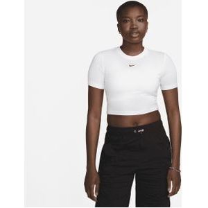 Nike Sportswear Essential aansluitend kort T-shirt voor dames - Wit
