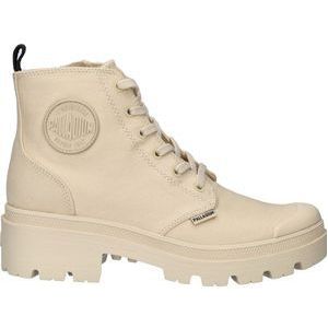 Palladium PALLABASE TWILL - Half-hoge schoenen - Kleur: Wit/beige - Maat: 39