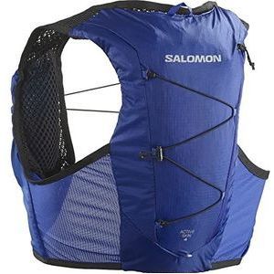 Salomon Active Skin 4 Compatibel met Flessen Unisex Running Vest Wandelpad, 4L, Precision Fit, Gemakkelijke toegang en geoptimaliseerde opslag, Blauw, L