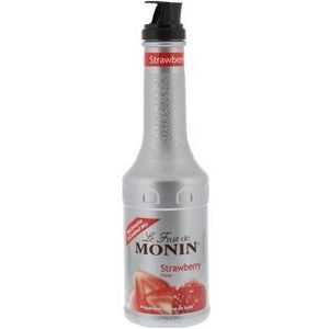 Monin Fruit smoothie cocktailmix aardbei - Fles 1 liter