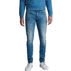 PME Legend Slim fit jeans voor heren, tailwheel, Zacht Mid Blauw, 33W / 34L