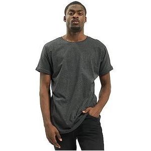 Urban Classics Heren T-shirt Long Shaped Turnup Tee, casual T-shirt voor mannen, in lange snit, verkrijgbaar in vele kleuren, maten XS-5XL, antraciet, XL