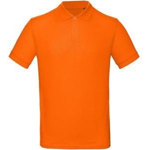 B&C Heren Oranje Polo REGULAR FIT Maat L 100 % Katoen