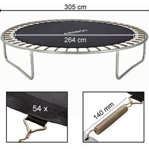 AREBOS Springmat Ø 264 cm voor Trampolines met Ø 305 cm 54 Ogen en 140 mm Veren