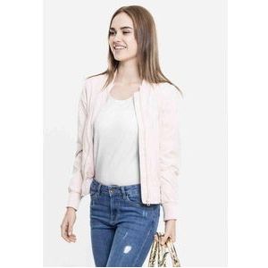 Urban Classics Damen Bomber Jacke Ladies Light Bomber Jacket Light Pink-L