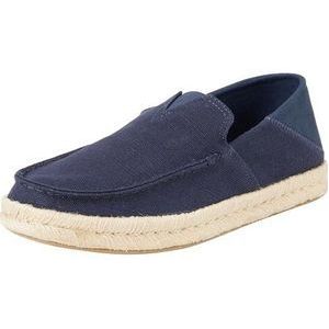 TOMS Heren Alonso Loafer Touw Plat, Navy Heritage Canvas/Suede, 8 UK, Navy Heritage Canvas Suede, 42 EU