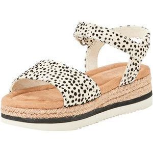 TOMS Diana sandalen met sleehak voor meisjes, Mist bevlokte mini-cheeta, 35 EU