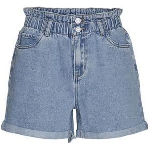VERO MODA Vmlyra Hr Paperbag Mix Shorts voor dames, Light Blue Denim/Detail: gu3211, XL