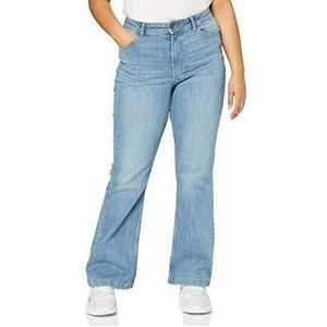 JDY Flare Jeans Stretch Denim Broek JDYFLORA Basic High Waist Slagbroek Katoen, Kleur: Blauw, Maat: 25W x 34L, Medium Blue Denim/, 25W x 32L