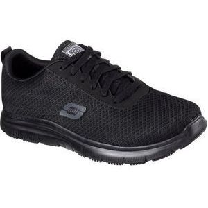 Skechers Flex Advantage Sr Bendon Sneaker voor heren, Black Mesh water- en vlekafstotende behandeling, 45.5 EU