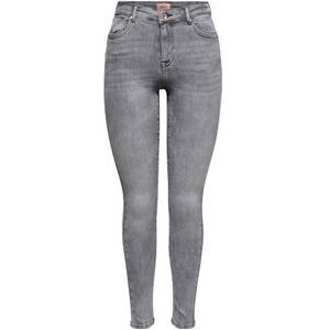 ONLY Mid Waist Skinny Jeans ONLPOWER Grijs