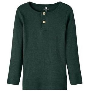 NAME IT Jongens Nmmkab Ls Top Noos Shirt met lange mouwen, Pine Grove/Detail: melange, 122-128