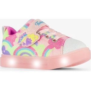 Skechers meisjes sneakers roze met lichtjes - Maat 21 - Uitneembare zool