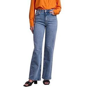 PIECES PCHOLLY High Waist Jeans voor dames, blauw (medium blue denim), 25W x 30L