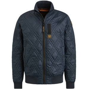 PME Legend gewatteerde jas Raider met logo donkerblauw