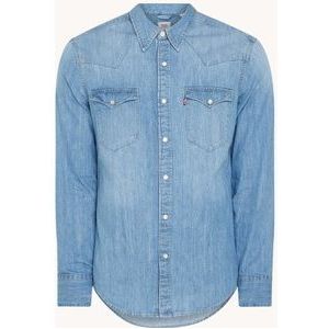 Levi's Barstow Western regular fit overhemd van chambray met stretch