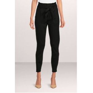 VERO MODA Cropped High Waist Tapered Fit Broek VMEVA Zwart