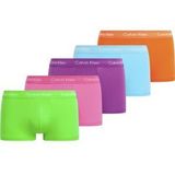 Calvin Klein Trunk (5-pack), heren boxers normale lengte, lime, roze, paars, lichtblauw, oranje -  Maat: L