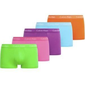 Calvin Klein Trunk (5-pack), heren boxers normale lengte, lime, roze, paars, lichtblauw, oranje -  Maat: S