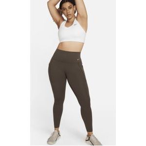 Nike Universa Lange legging met hoge taille, zakken en medium ondersteuning voor dames - Bruin