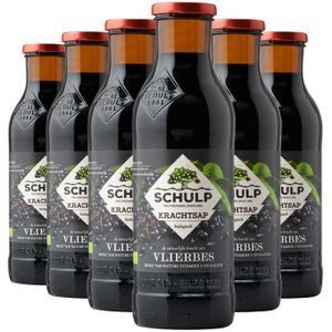 Schulp Vlierbessensap Puur Krachtsap Biologisch 6 x 0,75 liter