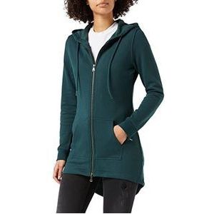 Urban Classics Sweatshirt voor dames, sweatparka met capuchon en ritssluiting, verkrijgbaar in meer dan 10 kleuren, maat XS tot 5XL, Groen (Fles Groen 02245), XXL