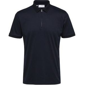 SELECTED HOMME SLHFAVE ZIP SS POLO NOOS Heren Poloshirt - Maat S