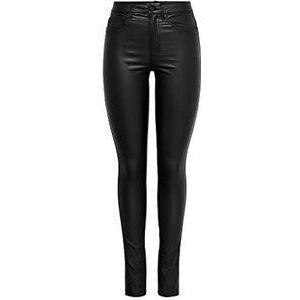 ONLY dames Broek Onlroyal Hw Sk Rock Coated Pim Noos, grijs (zwart), XS / 30L