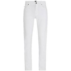 Slim-fit jeans van wit denim met een kasjmierachtige feel