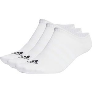 adidas Thin and Light 3 Pairs Invisible Sokken/Sneakersokken, White/Black, M