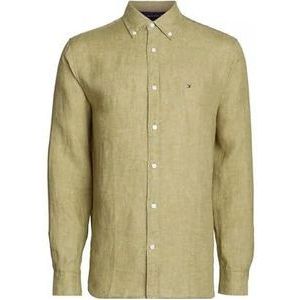 Tommy Hilfiger Mannen Pigment Geverfd Li Solid Rf Shirt Casual Shirts, Groen, XL, FADED OLIVE, XL